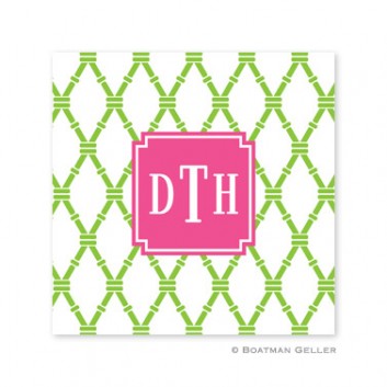 Coaster - Bamboo Green & Raspberry