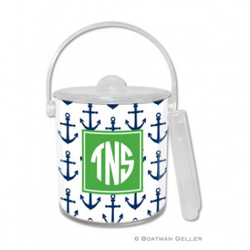 Ice Bucket – Anchors Navy 1 Ice Bucket - Anchors Navy