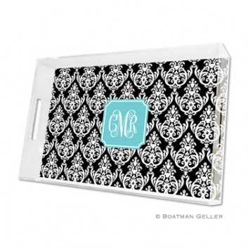Lucite Tray – Madison Damask 1 Lucite Tray - Madison Damask