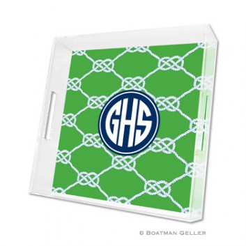 Lucite Tray – Nautical Knot Navy 1 Lucite Tray - Nautical Knot Navy