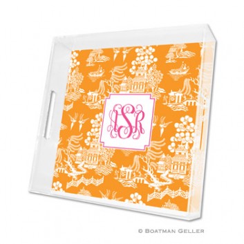 Lucite Tray – Chinoiserie 1 Lucite Tray - Chinoiserie