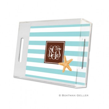 Lucite Tray – Stripe Starfish 1 Lucite Tray - Stripe Starfish