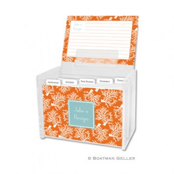 Recipe Box – Coral Repeat 1 Recipe Box - Coral Repeat