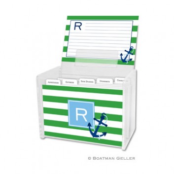 Recipe Box – Stripe Anchor 1 Recipe Box - Stripe Anchor