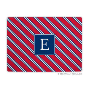 Cutting Board - Repp Tie Red & Navy