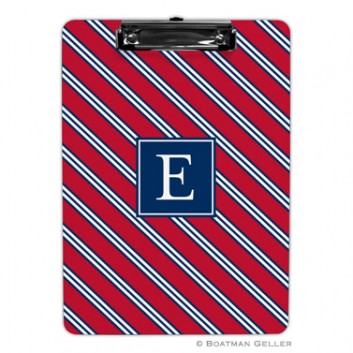 Clipboard – Repp Tie Red & Navy 1 Clipboard - Repp Tie Red & Navy