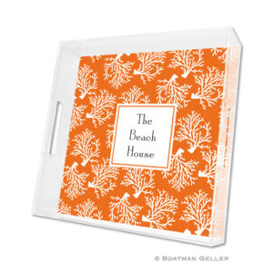 Lucite Tray - Coral Repeat