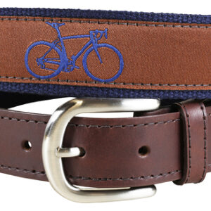 Road Bike (dark brown) Leather Tab Belt