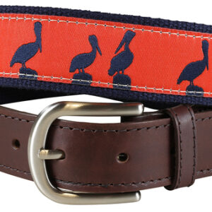 Pelican Sunset Leather Tab Belt