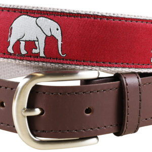 Elephants Leather Tab Belt