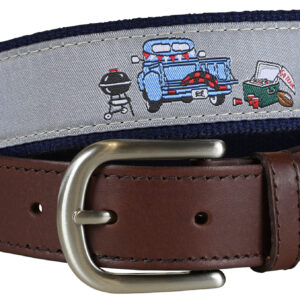 Game Day Leather Tab Belt