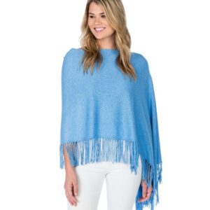 COTTON CASHMERE TOPPER WITH FRINGE (Windswept)